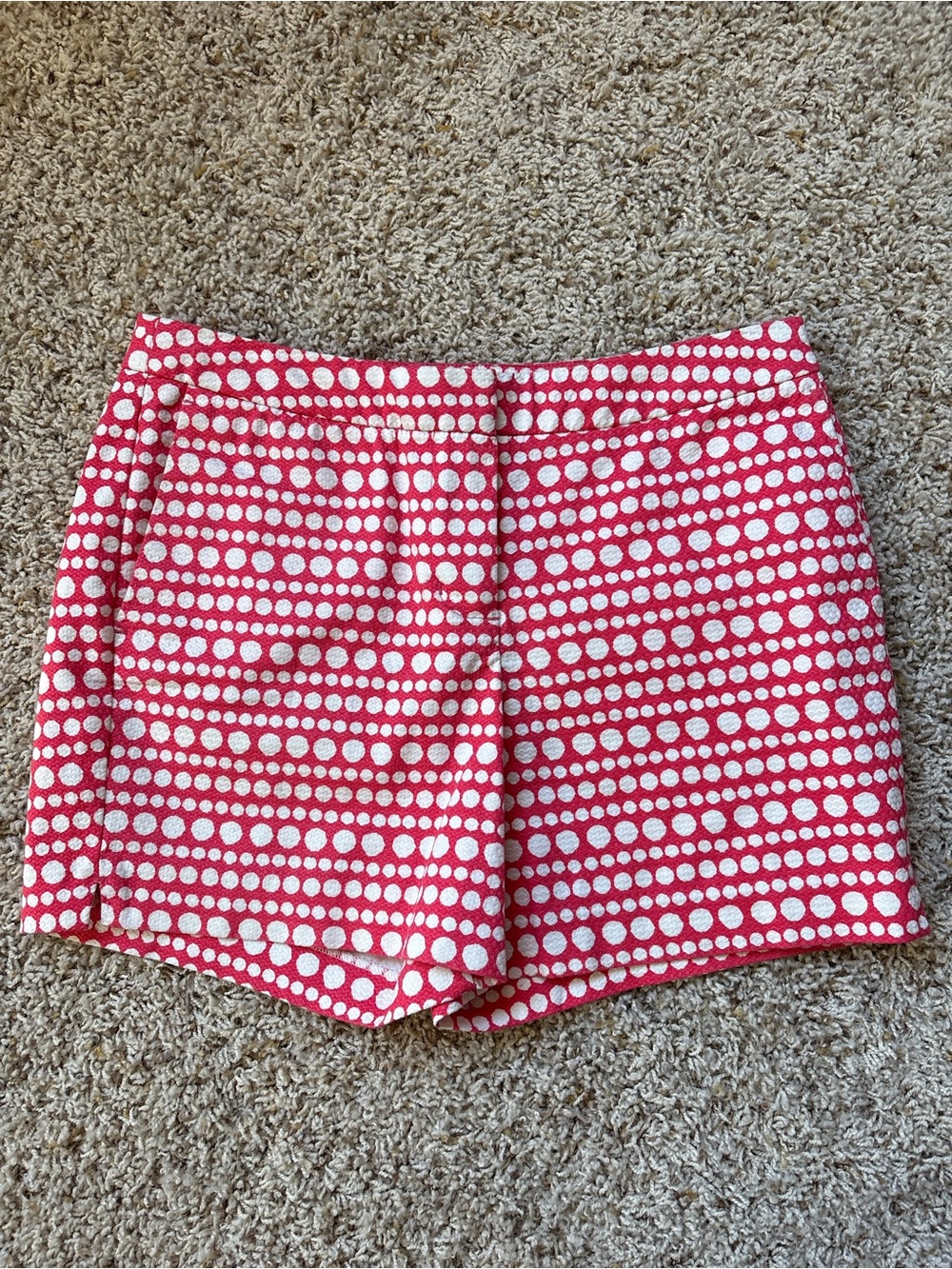 Boden Textured Polka Dot Richmond Shorts Red/White Sz 4